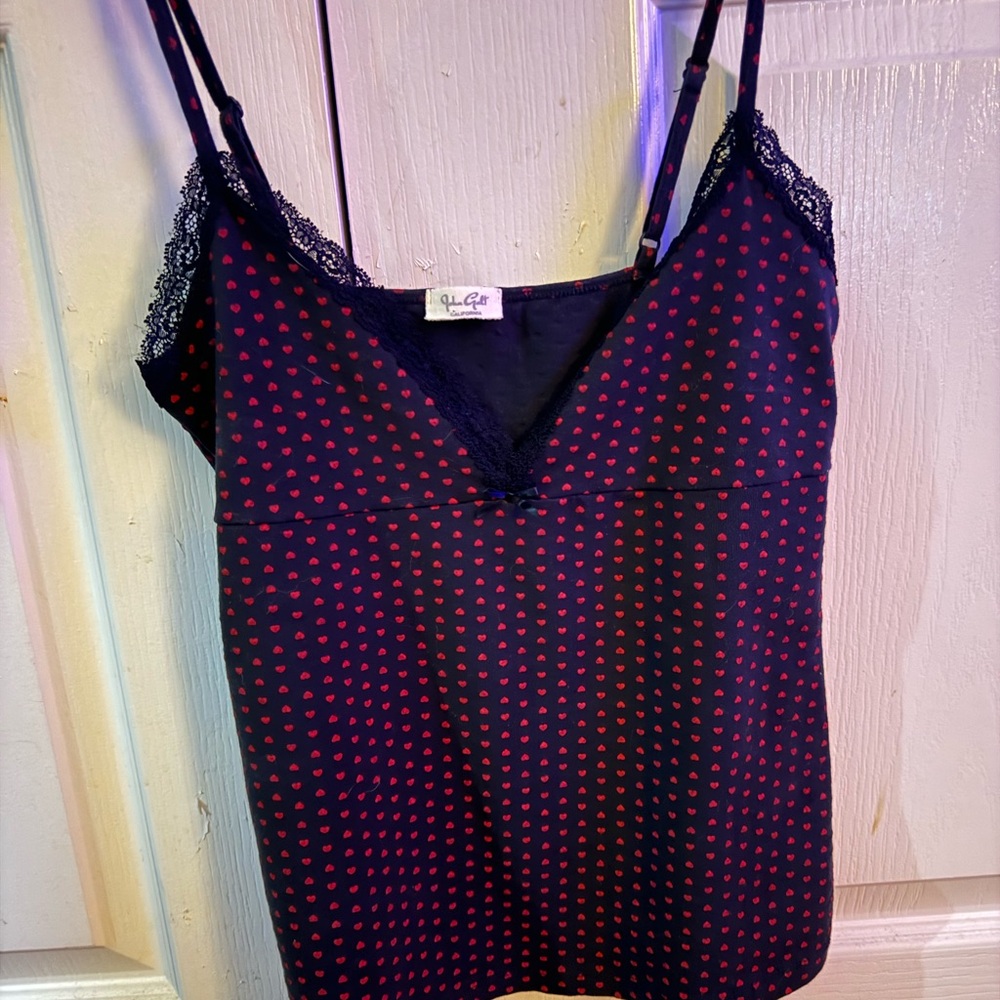 John Galt Heart Print Amara Tank Top